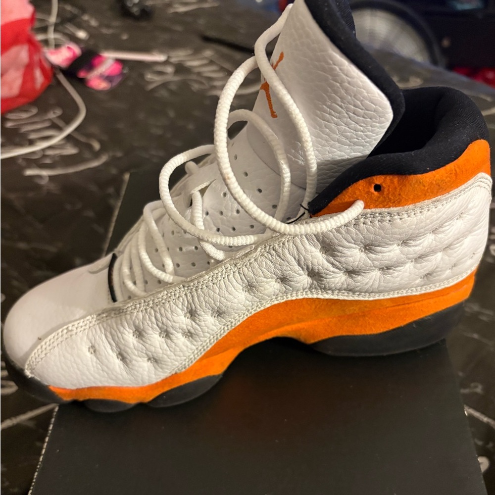 Jordan Air 13 Retro in orange white and black
